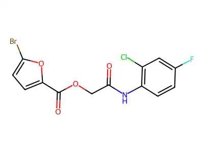 [2-(2-Chloro-4-fluoroanilino)-2-oxoethyl] 5-bromofuran-2-carboxylate structure