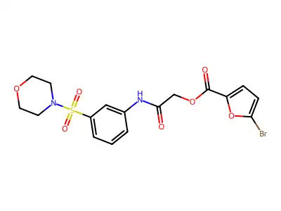 [2-(3-Morpholin-4-ylsulfonylanilino)-2-oxoethyl] 5-bromofuran-2-carboxylate structure