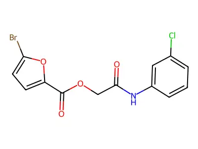 [(3-Chlorophenyl)carbamoyl]methyl 5-bromofuran-2-carboxylate structure