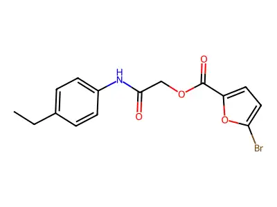 2-((4-Ethylphenyl)amino)-2-oxoethyl 5-bromofuran-2-carboxylate structure