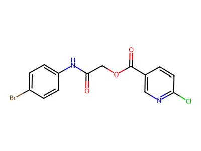 [(4-Bromophenyl)carbamoyl]methyl 6-chloropyridine-3-carboxylate structure