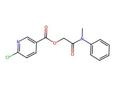 [Methyl(phenyl)carbamoyl]methyl 6-chloropyridine-3-carboxylate structure