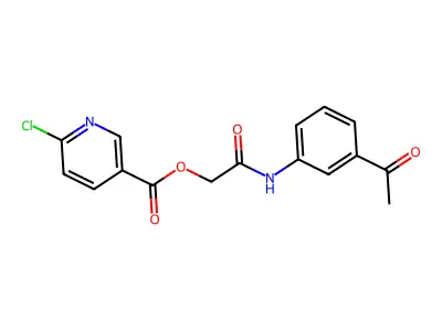 [(3-Acetylphenyl)carbamoyl]methyl 6-chloropyridine-3-carboxylate structure