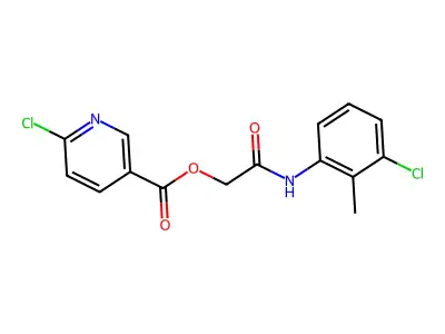 [(3-Chloro-2-methylphenyl)carbamoyl]methyl 6-chloropyridine-3-carboxylate structure