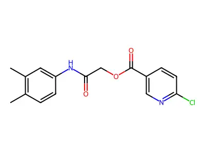 [(3,4-Dimethylphenyl)carbamoyl]methyl 6-chloropyridine-3-carboxylate structure