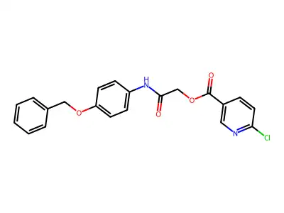 {[4-(Benzyloxy)phenyl]carbamoyl}methyl 6-chloropyridine-3-carboxylate structure