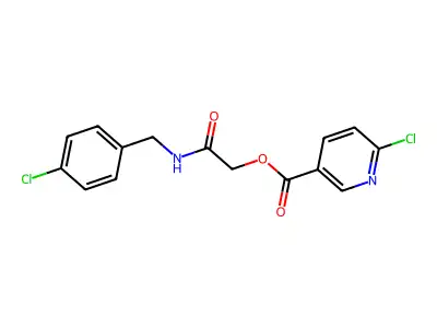 {[(4-Chlorophenyl)methyl]carbamoyl}methyl 6-chloropyridine-3-carboxylate structure