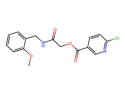 {[(2-Methoxyphenyl)methyl]carbamoyl}methyl 6-chloropyridine-3-carboxylate structure