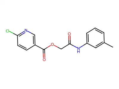 [2-(3-Methylanilino)-2-oxoethyl] 6-chloropyridine-3-carboxylate structure