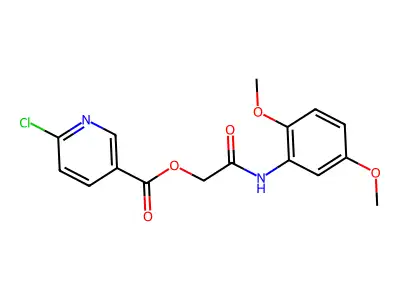 [(2,5-Dimethoxyphenyl)carbamoyl]methyl 6-chloropyridine-3-carboxylate structure