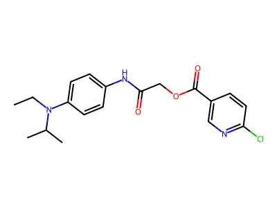 ({4-[ethyl(propan-2-yl)amino]phenyl}carbamoyl)methyl 6-chloropyridine-3-carboxylate structure