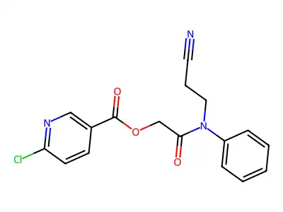 [(2-Cyanoethyl)(phenyl)carbamoyl]methyl 6-chloropyridine-3-carboxylate structure