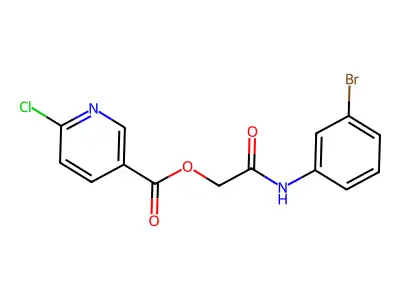 [(3-Bromophenyl)carbamoyl]methyl 6-chloropyridine-3-carboxylate structure