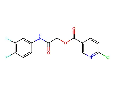 [(3,4-Difluorophenyl)carbamoyl]methyl 6-chloropyridine-3-carboxylate structure