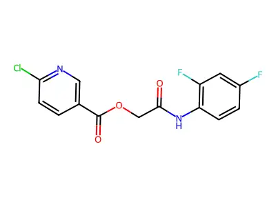 [(2,4-Difluorophenyl)carbamoyl]methyl 6-chloropyridine-3-carboxylate structure