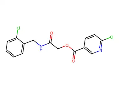 {[(2-Chlorophenyl)methyl]carbamoyl}methyl 6-chloropyridine-3-carboxylate structure