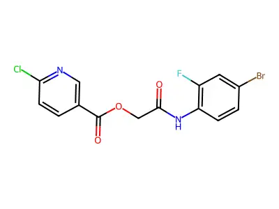 [(4-Bromo-2-fluorophenyl)carbamoyl]methyl 6-chloropyridine-3-carboxylate structure