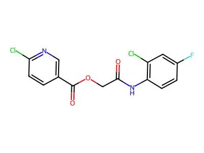 [(2-Chloro-4-fluorophenyl)carbamoyl]methyl 6-chloropyridine-3-carboxylate structure