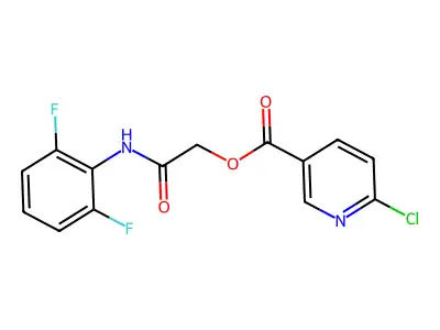 [(2,6-Difluorophenyl)carbamoyl]methyl 6-chloropyridine-3-carboxylate structure
