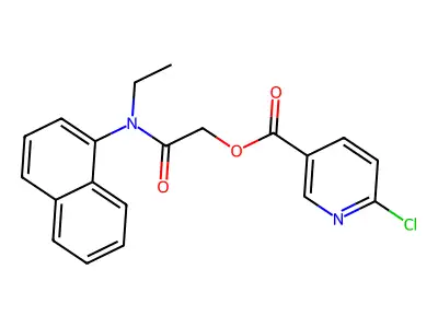 [Ethyl(naphthalen-1-yl)carbamoyl]methyl 6-chloropyridine-3-carboxylate structure