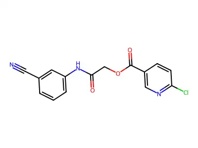 [(3-Cyanophenyl)carbamoyl]methyl 6-chloropyridine-3-carboxylate structure