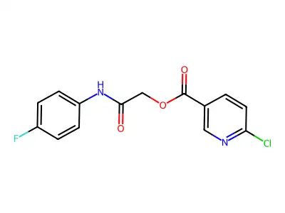 [2-(4-Fluoroanilino)-2-oxoethyl] 6-chloropyridine-3-carboxylate structure