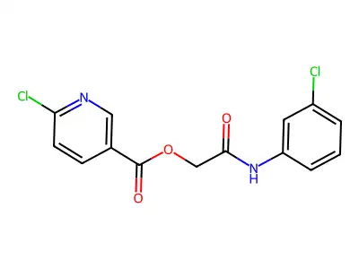 [2-(3-Chloroanilino)-2-oxoethyl] 6-chloropyridine-3-carboxylate structure