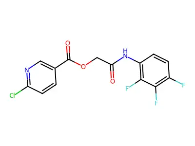 [(2,3,4-Trifluorophenyl)carbamoyl]methyl 6-chloropyridine-3-carboxylate structure