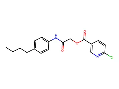 [(4-Butylphenyl)carbamoyl]methyl 6-chloropyridine-3-carboxylate structure