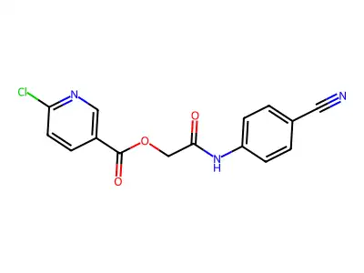 [(4-Cyanophenyl)carbamoyl]methyl 6-chloropyridine-3-carboxylate structure