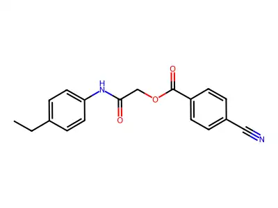2-((4-Ethylphenyl)amino)-2-oxoethyl 4-cyanobenzoate structure
