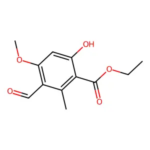 Ethyl 3-formyl-6-hydroxy-4-methoxy-2-methylbenzoate structure
