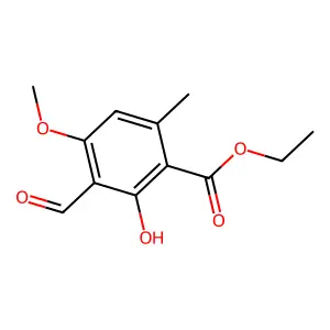 Ethyl 3-formyl-2-hydroxy-4-methoxy-6-methylbenzoate structure
