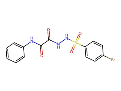Oxanilic acid, p-bromophenylsulfonylhydrazide structure