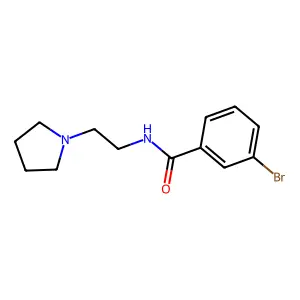 3-溴-N-[2-(吡咯烷-1-基)乙基]苯甲酰胺 structure