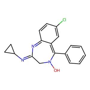 3H-1,4-Benzodiazepine, 7-chloro-2-(cyclopropylamino)-5-phenyl-, 4-oxide structure