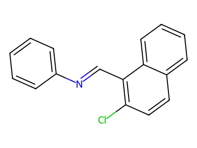 Benzenamide, N-((2-chloro-1-naphthalenyl)methylene)- structure