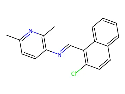 N-((2-Chloro-1-naphthalenyl)methylene)-2,6-dimethyl-3-pyridinamine structure