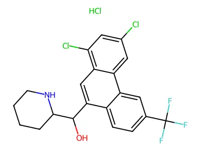 [1,3-Dichloro-6-(trifluoromethyl)-9-phenanthryl]-(2-piperidyl)methanol structure