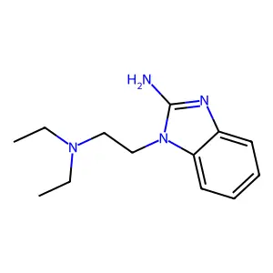 1-[2-(Diethylamino)ethyl]-1,3-dihydro-2H-benzimidazol-2-iminium structure