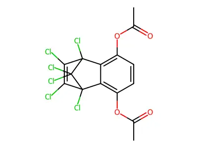 1,2,3,4,9,9-Hexachloro-1,4-dihydro-1,4-methanonaphthalene-5,8-diyl diacetate structure