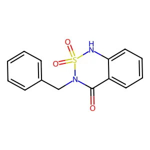 1H-2,1,3-Benzothiadiazin-4(3H)-one, 3-(phenylmethyl)-, 2,2-dioxide structure