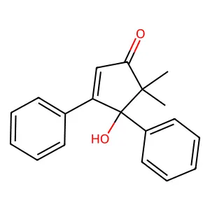 4-Hydroxy-5,5-dimethyl-3,4-diphenylcyclopent-2-en-1-one structure