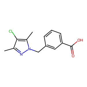 3-[(4-chloro-3,5-dimethyl-1H-pyrazol-1-yl)methyl]benzoic acid structure