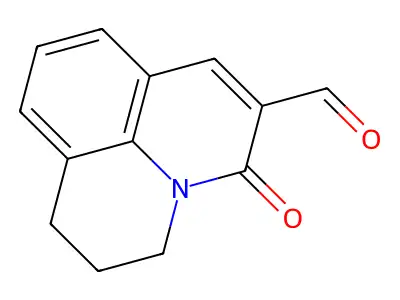 5-Oxo-2,3-dihydro-1H,5H-pyrido[3,2,1-ij]quinoline-6-carbaldehyde structure