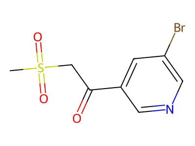 1-(5-Bromopyridin-3-yl)-2-(methylsulfonyl)ethanone structure