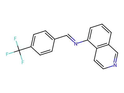 N-{(E)-[4-(trifluoromethyl)phenyl]methylidene}-5-isoquinolinamine structure