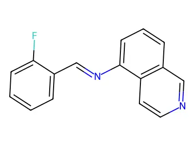 N-[(E)-(2-fluorophenyl)methylidene]-5-isoquinolinamine structure