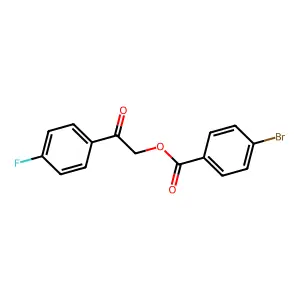 2-(4-Fluorophenyl)-2-oxoethyl 4-bromobenzoate structure