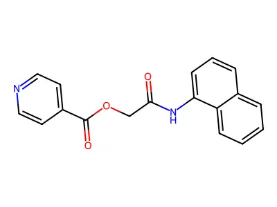 [2-(Naphthalen-1-ylamino)-2-oxoethyl] pyridine-4-carboxylate structure